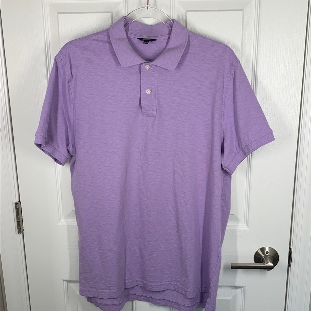 J Crew purple cotton polo shirt size large